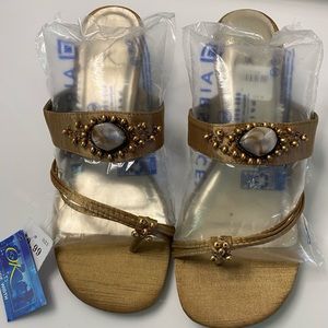 Beaded wide width sandals